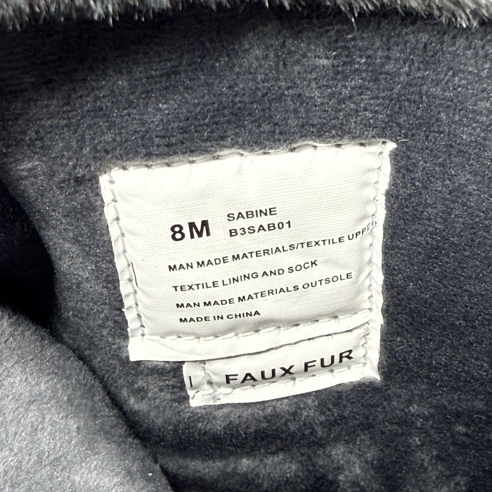 JBU Sabine Ladies' Water Resistant Winter Faux Fur Snow Boot Black Size 8 - Picture 11 of 12